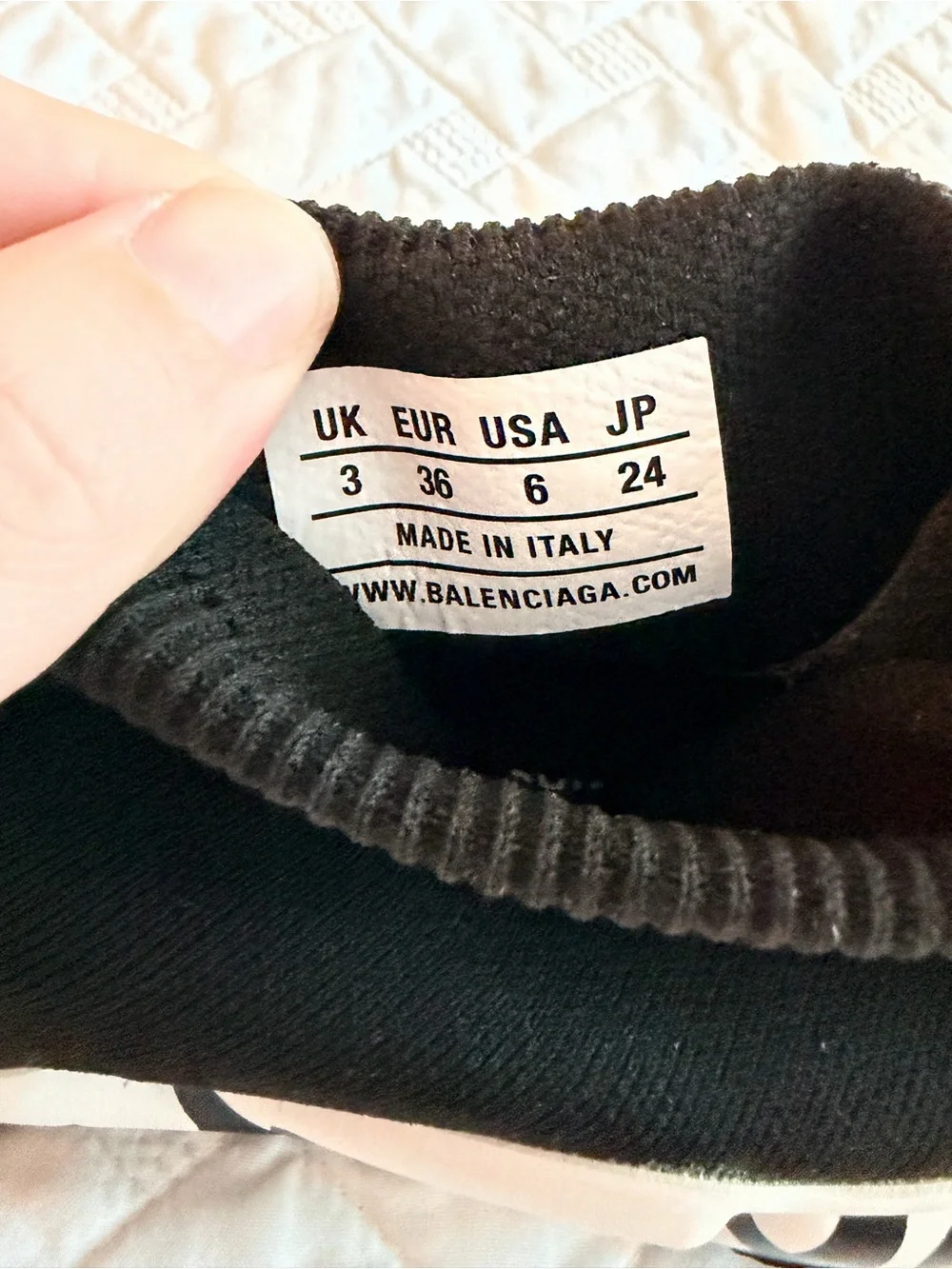 Balenciaga Speed Trainer Graffiti Sock Sneakers Black White EU 36 US 6